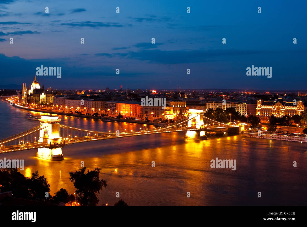 Blaue Reise Stadt Stockfoto