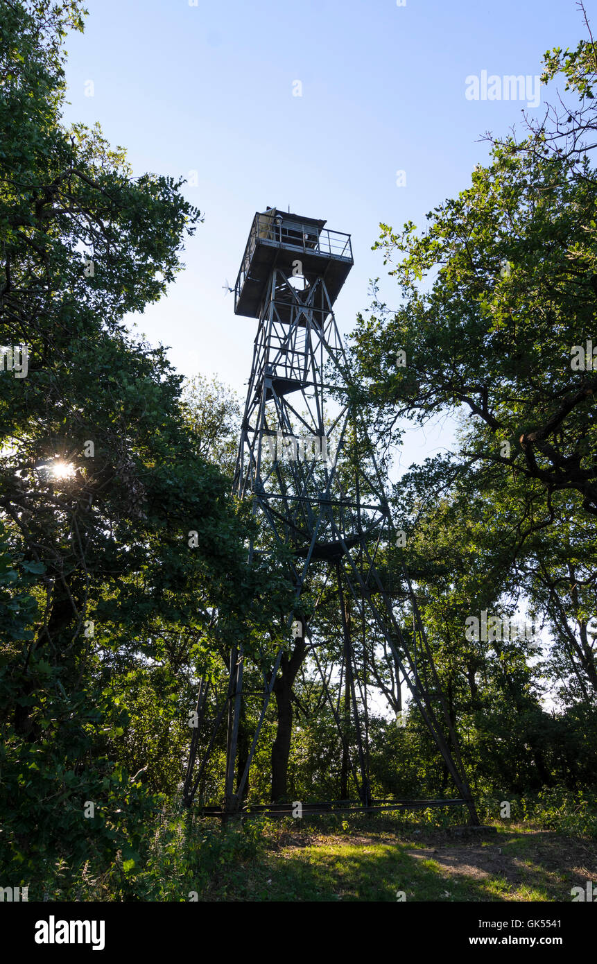 Sopron (Ödenburg): ehemaliger Wachturm an der Grenze Ungarn - Österreich, Ungarn, Györ-Moson-Sopron, Stockfoto