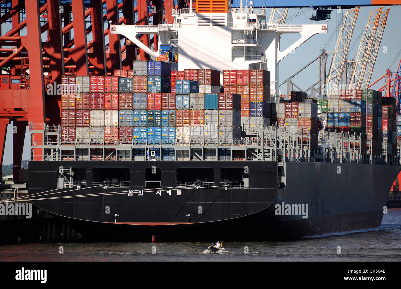 Containerschiff Stockfoto