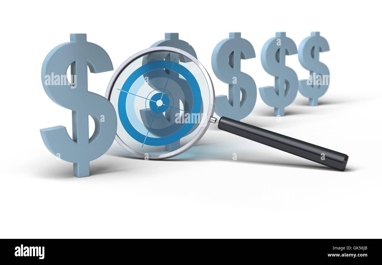 blauen Controller dollar Stockfoto