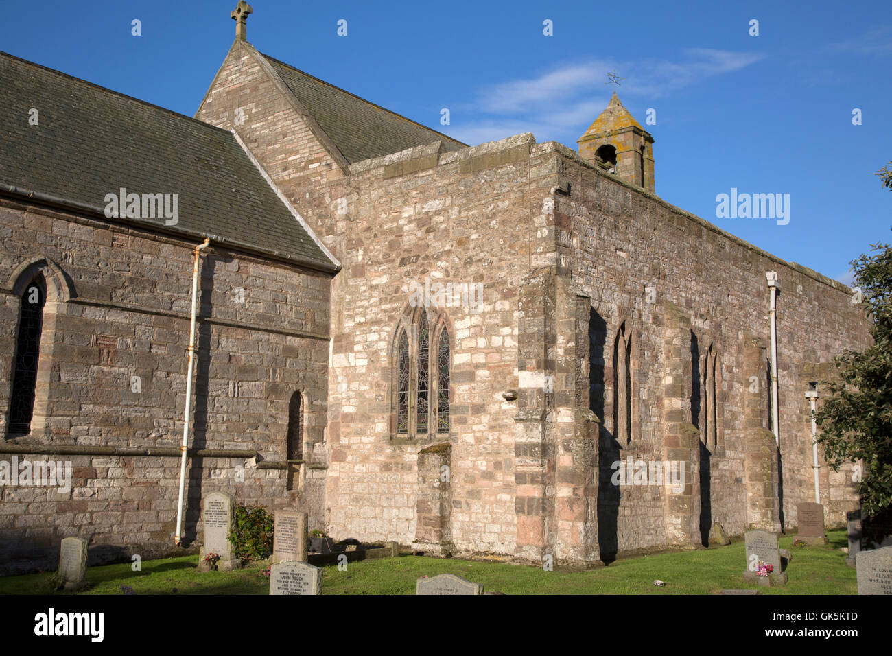 Str. Mary die Jungfrau Pfarrkirche, Lindisfarne, heilige Insel; Northumberland; England; UK Stockfoto