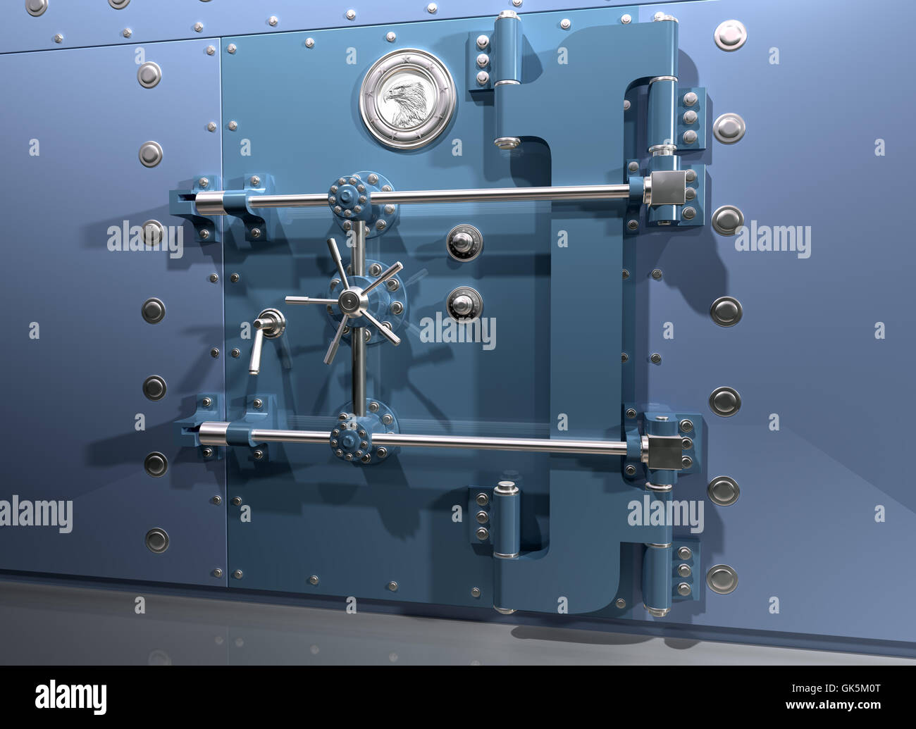 Bank Kreditinstitut blau Stockfoto