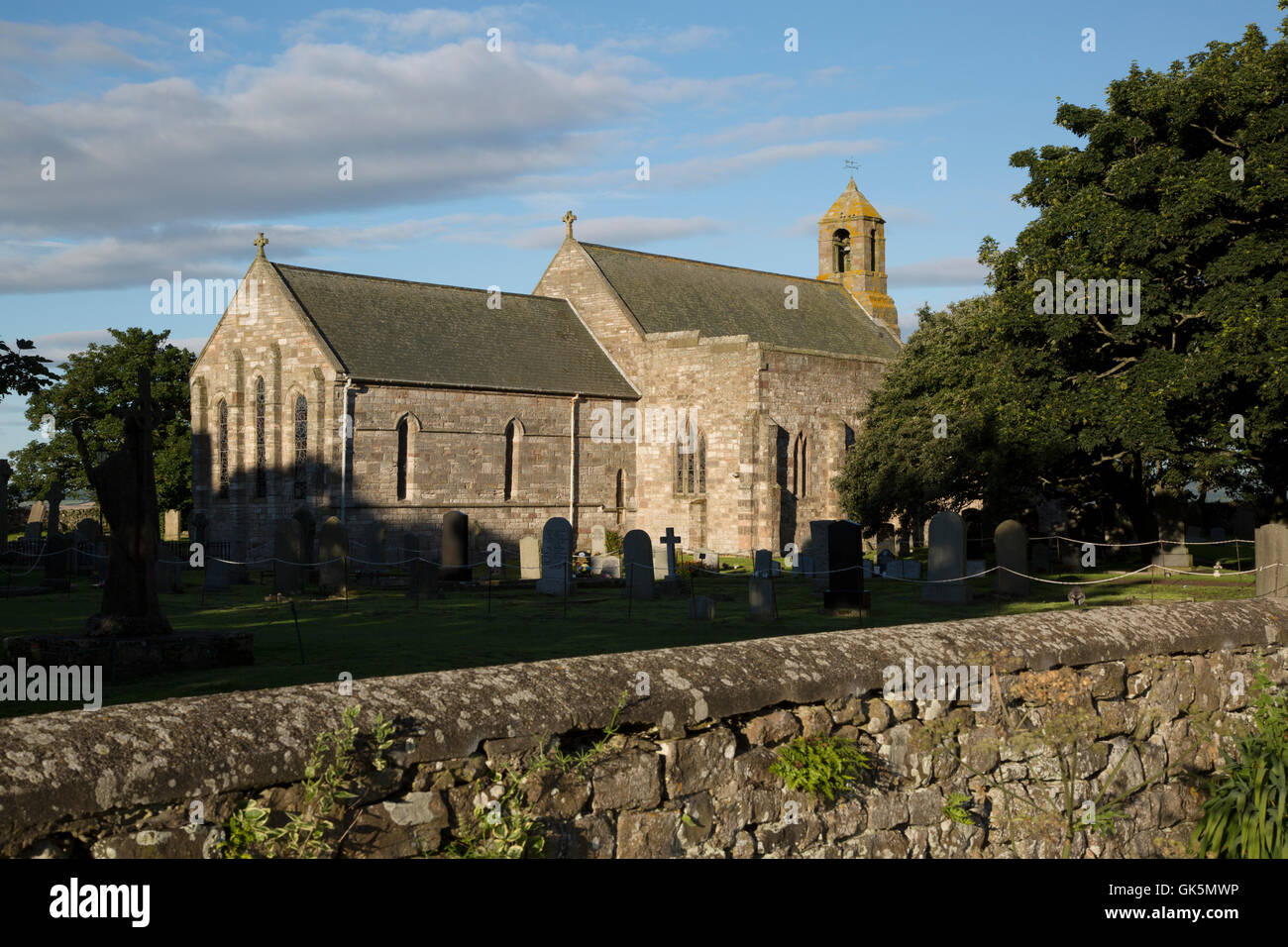 Str. Mary die Jungfrau Pfarrkirche, Lindisfarne, heilige Insel; Northumberland; England; UK Stockfoto