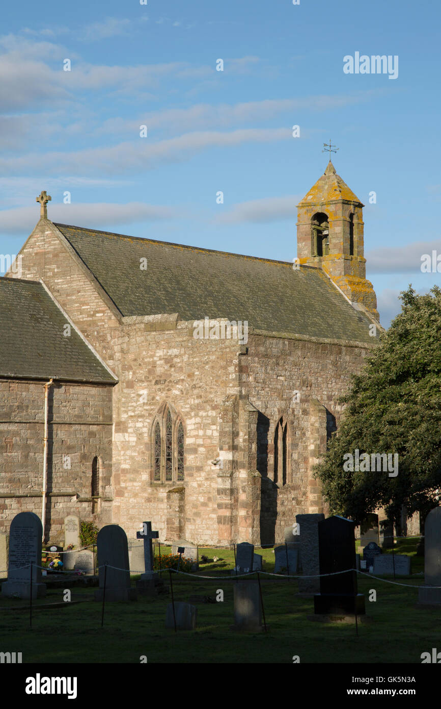 Str. Mary die Jungfrau Pfarrkirche, Lindisfarne, heilige Insel; Northumberland; England; UK Stockfoto