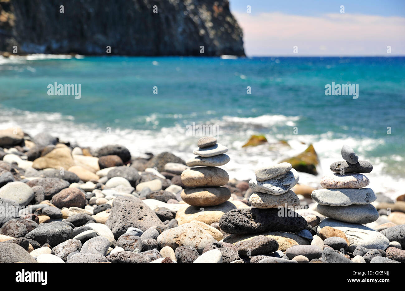 Still-Leben am Strand Stockfoto