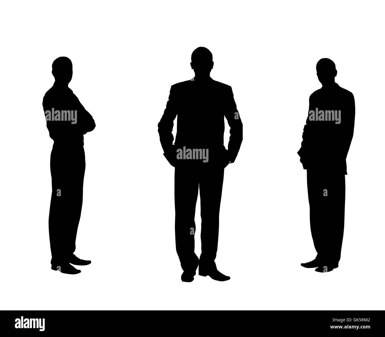 Silhouette der Männer Stockfoto