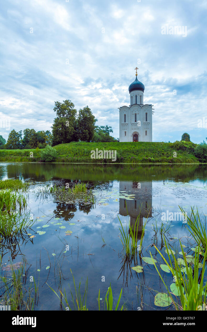 Kirche der Fürbitte am Nerl (1165), Russland Stockfoto
