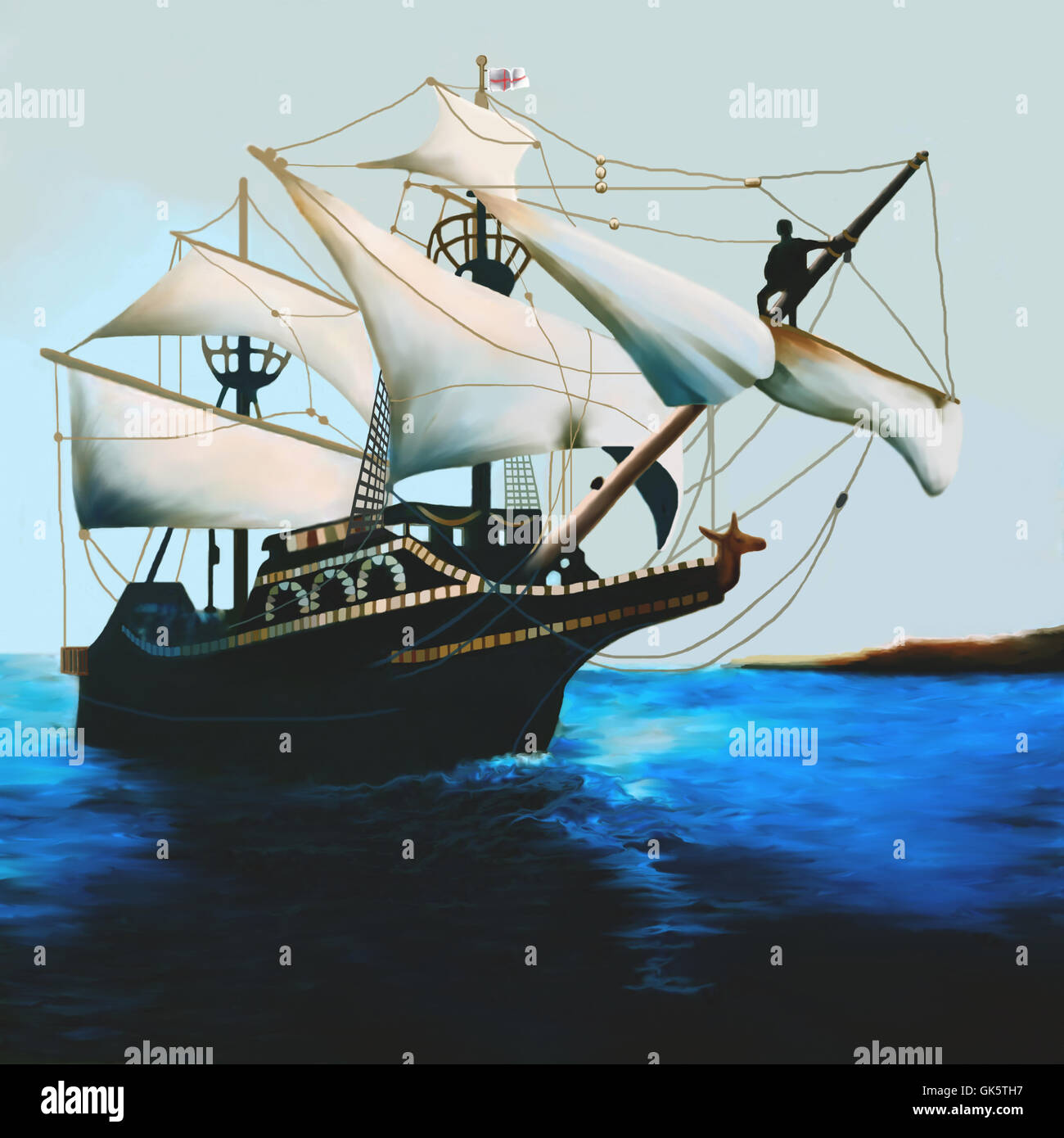 Golden hind illustration Fotos und Bildmaterial in hoher Auflösung