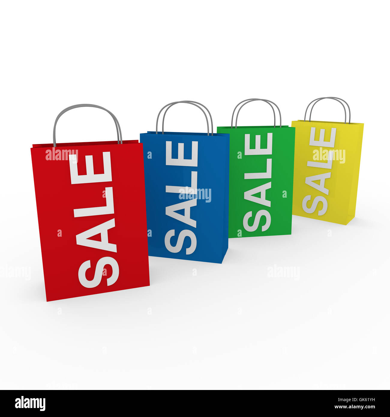 3D Verkauf Taschen bunt Stockfoto 3D Verkauf Taschen bunt Stockfoto