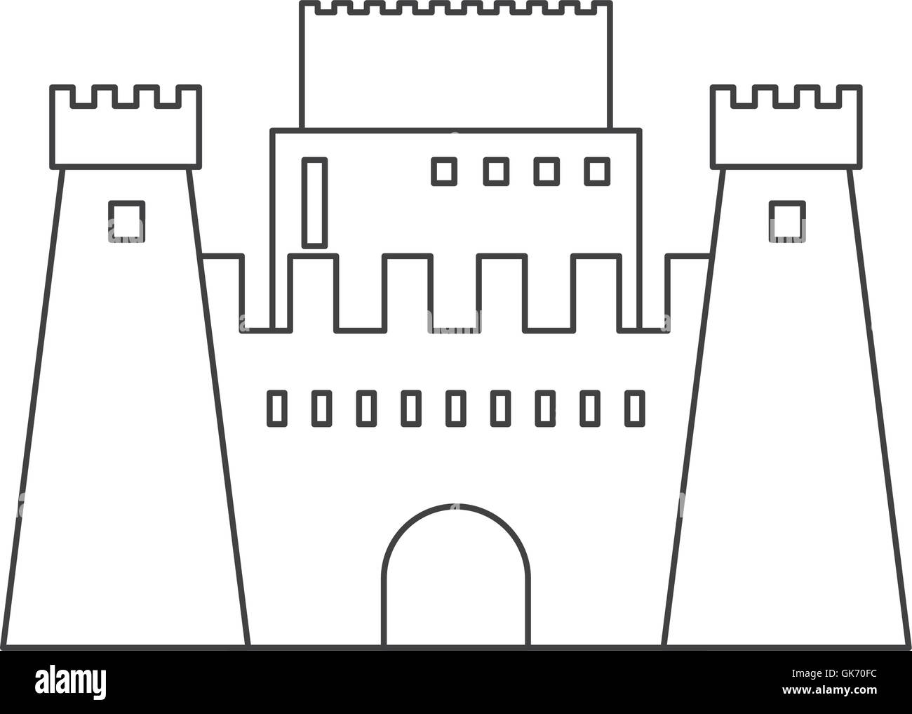 einfach große Schloss-Symbol Stock Vektor