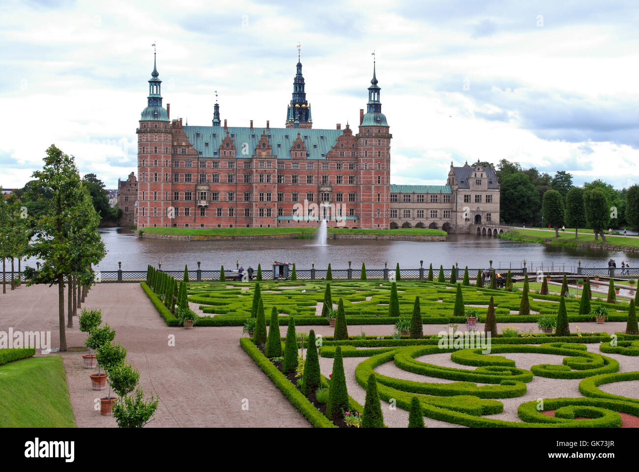 Garten-Dänemark-Palast Stockfoto