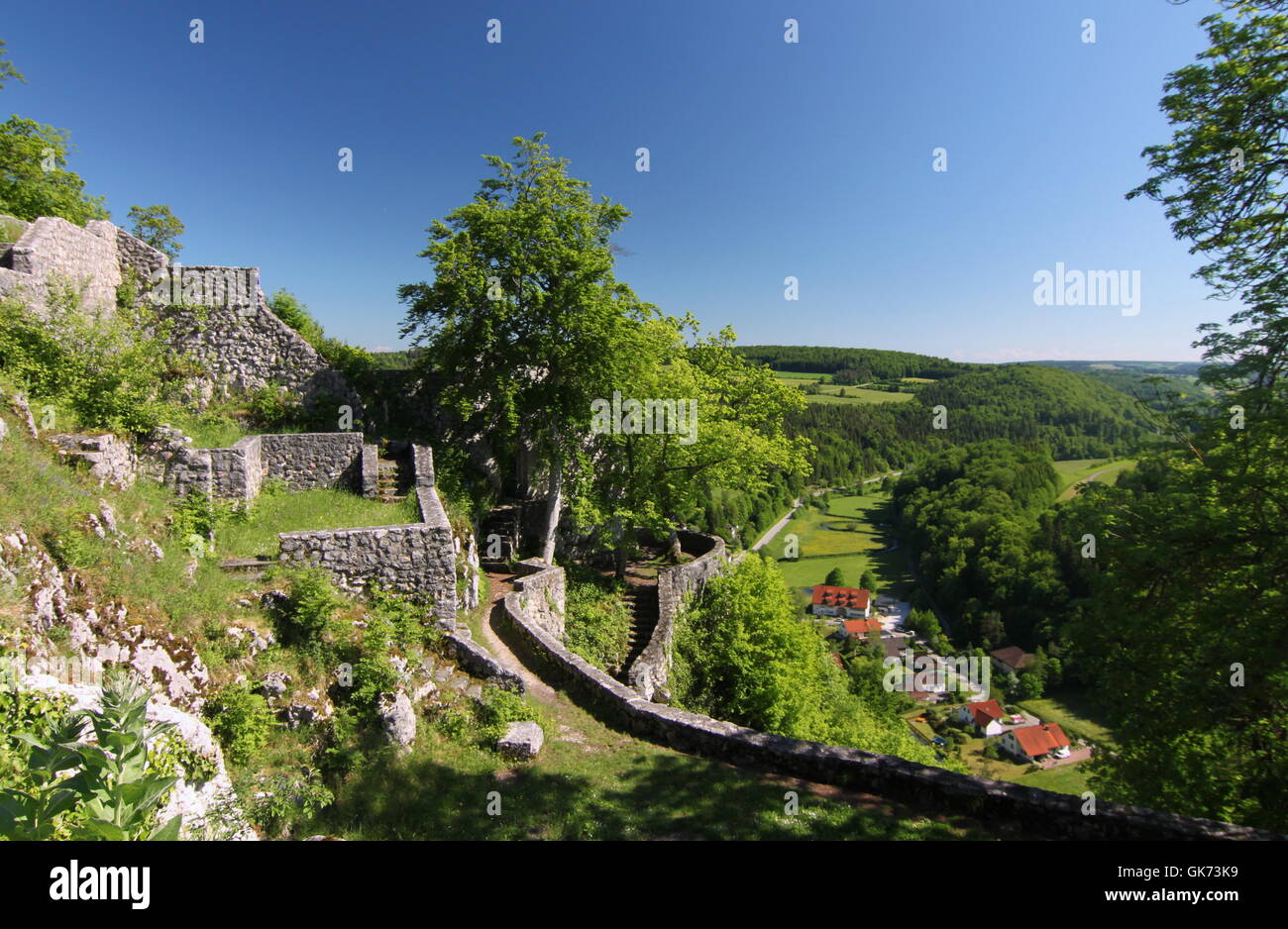 Ruine im Donautal Stockfoto