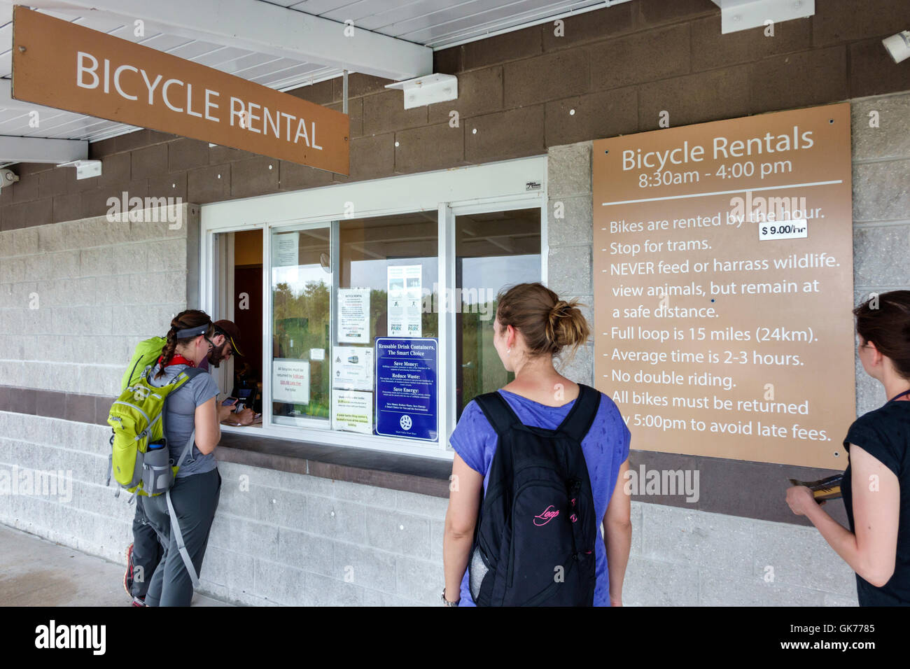 Florida Everglades, Tamiami Trail, Everglades National Park, Shark Valley, tropisches Feuchtgebiet, Umwelt, Ökosystem, Besucherzentrum, Außenansicht, si Stockfoto