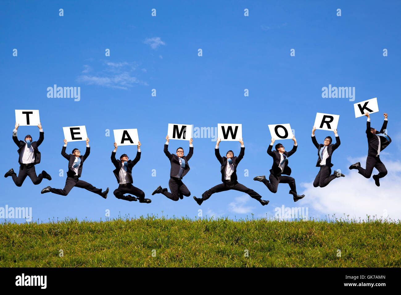 blaue erfolgreiche erfolgreiche Stockfoto