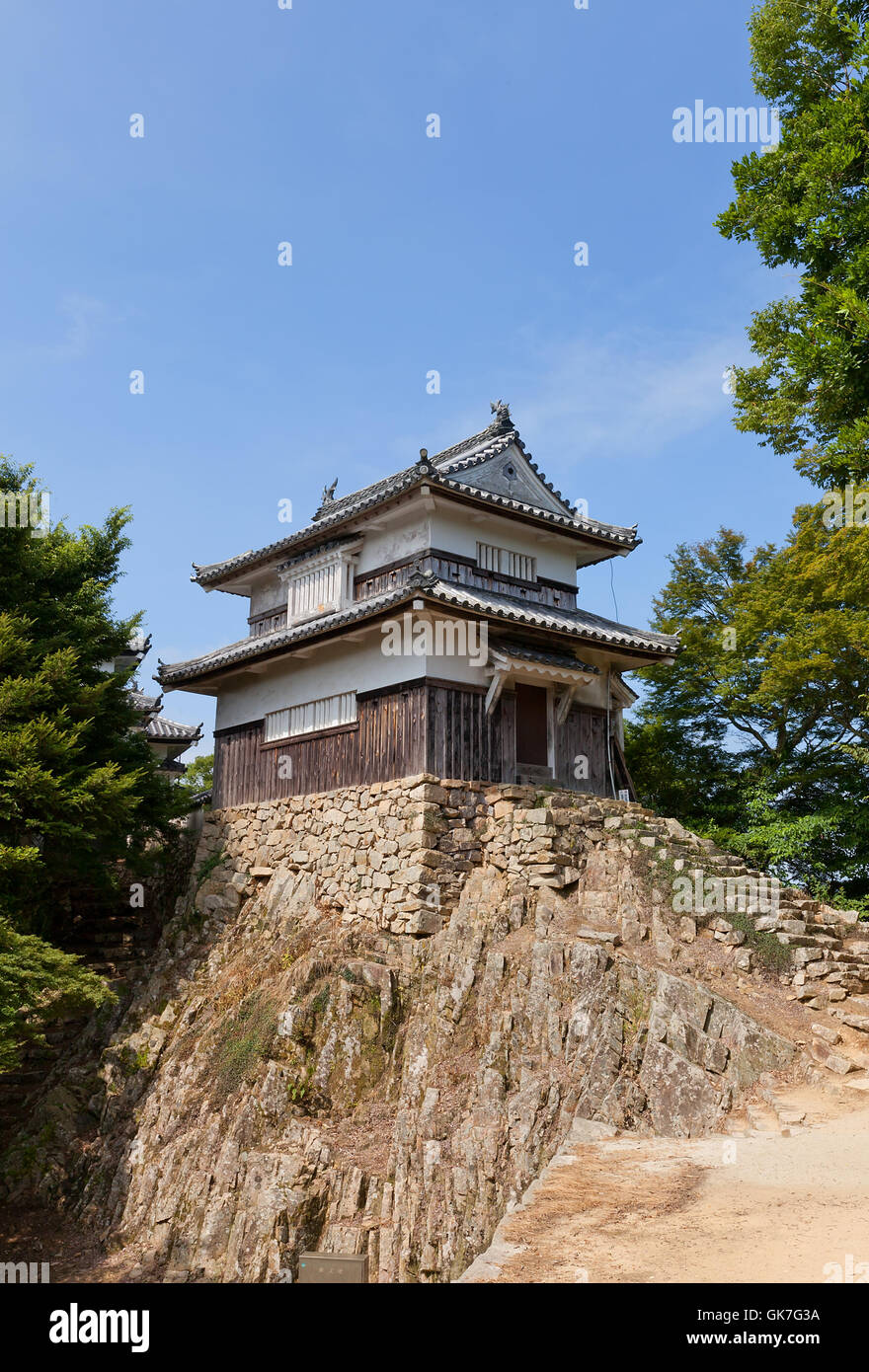 Nijuyagura Turm von Bitchu Matsuyama Schloss (ca. 17. Jahrhundert), Takahashi, Japan Stockfoto