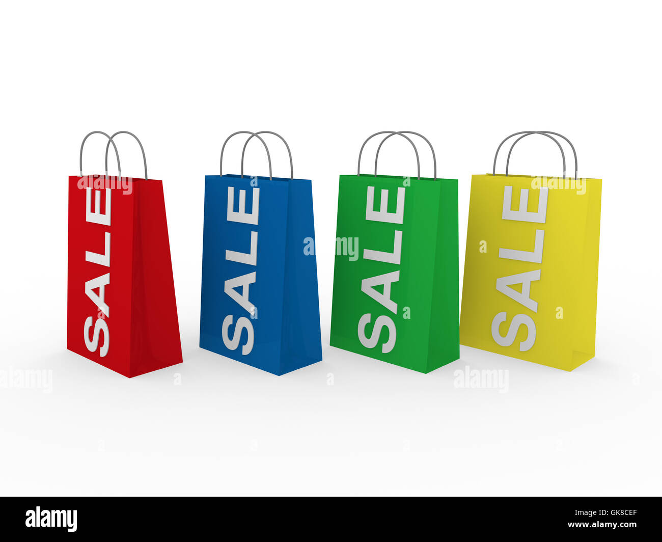 3D Verkauf Tasche bunt Stockfoto 3D Verkauf Tasche bunt Stockfoto