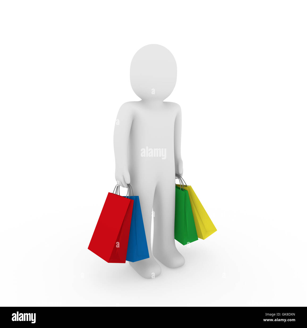 3D Mann Verkauf Tasche shopping Stockfoto 3D Mann Verkauf Tasche shopping Stockfoto