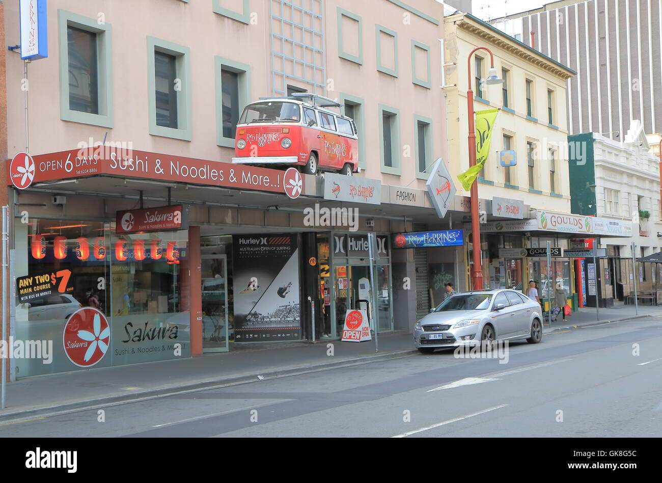 Funky Surfshop in in Hobart Tasmanien Australien. Stockfoto