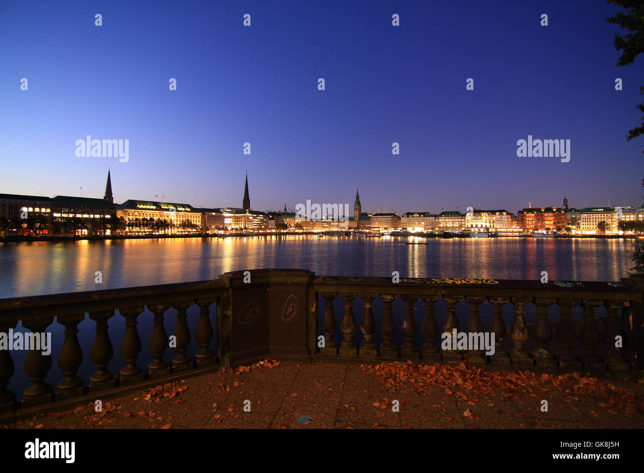 Binnenalster hamburg Stockfoto