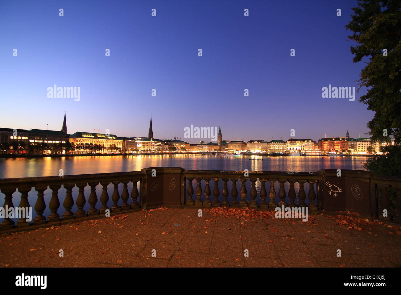 Binnenalster hamburg Stockfoto