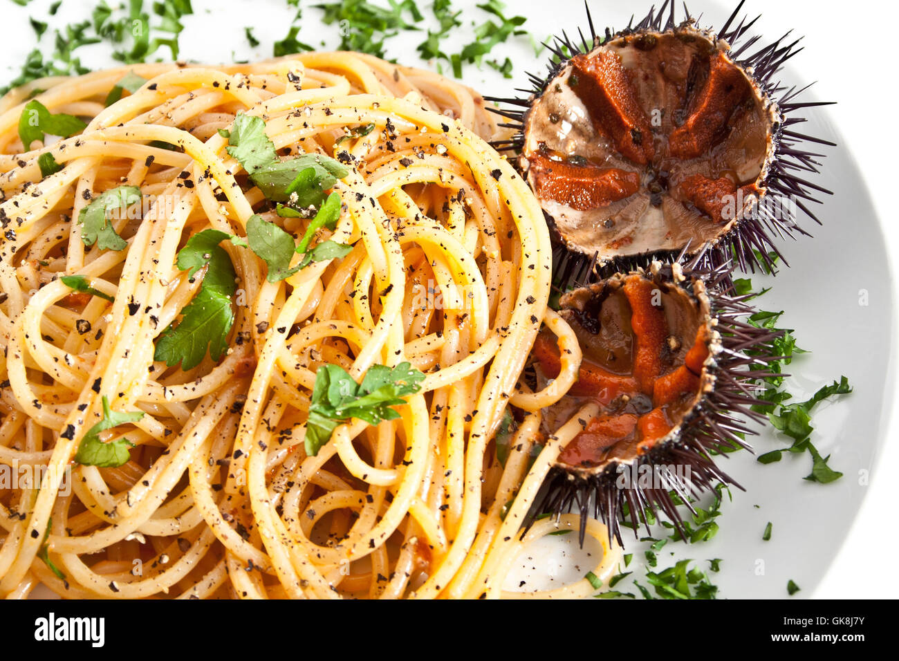 Gastronomie-Spaghetti-Nudeln Stockfoto