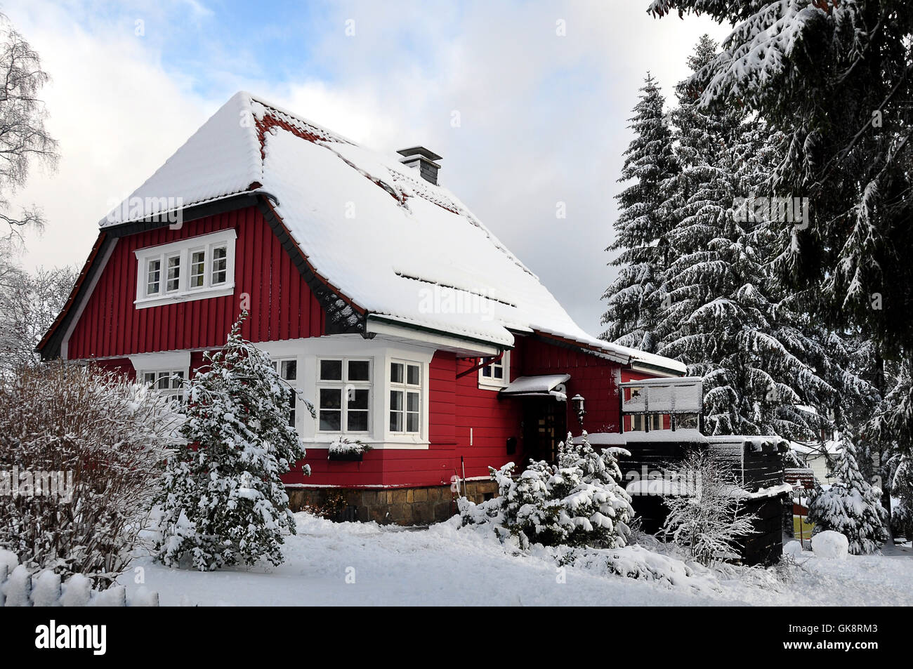 Haus Gebäude winter Stockfoto