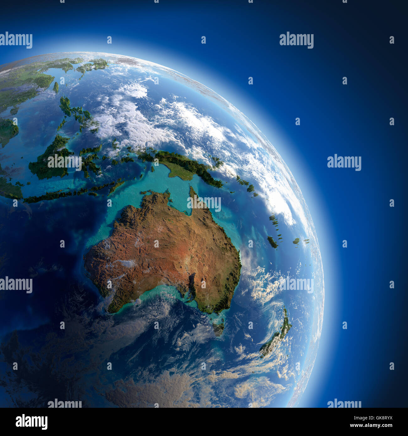 Australien-Relief-Globus Stockfoto