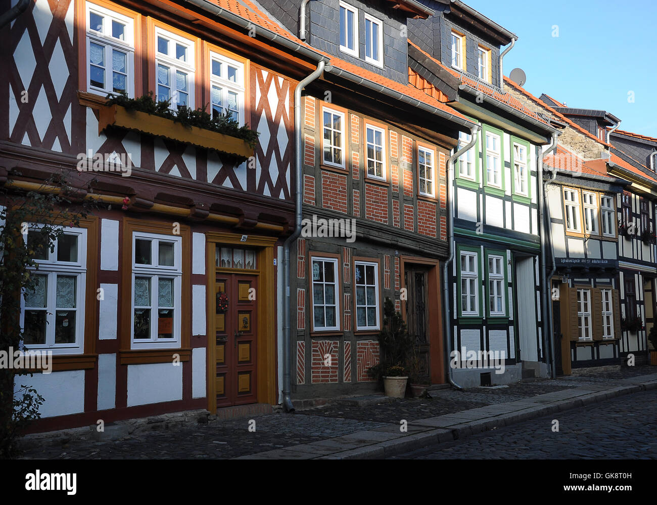 alte Stadt-Frame-Work-Harz Stockfoto