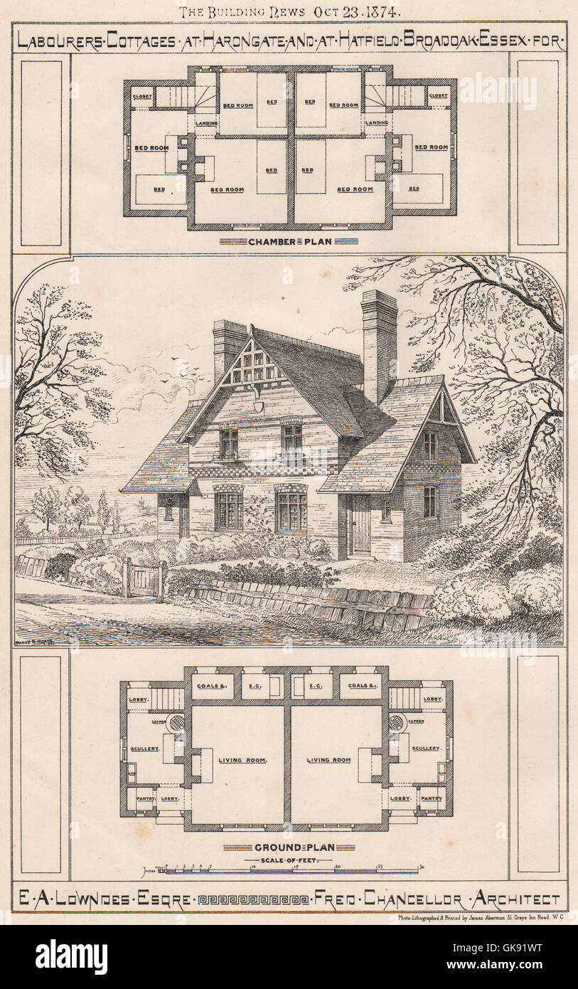 Arbeiter auf dem Land, Harongate & Hatfield Broad Oak, Essex, antique print 1874 Stockfoto