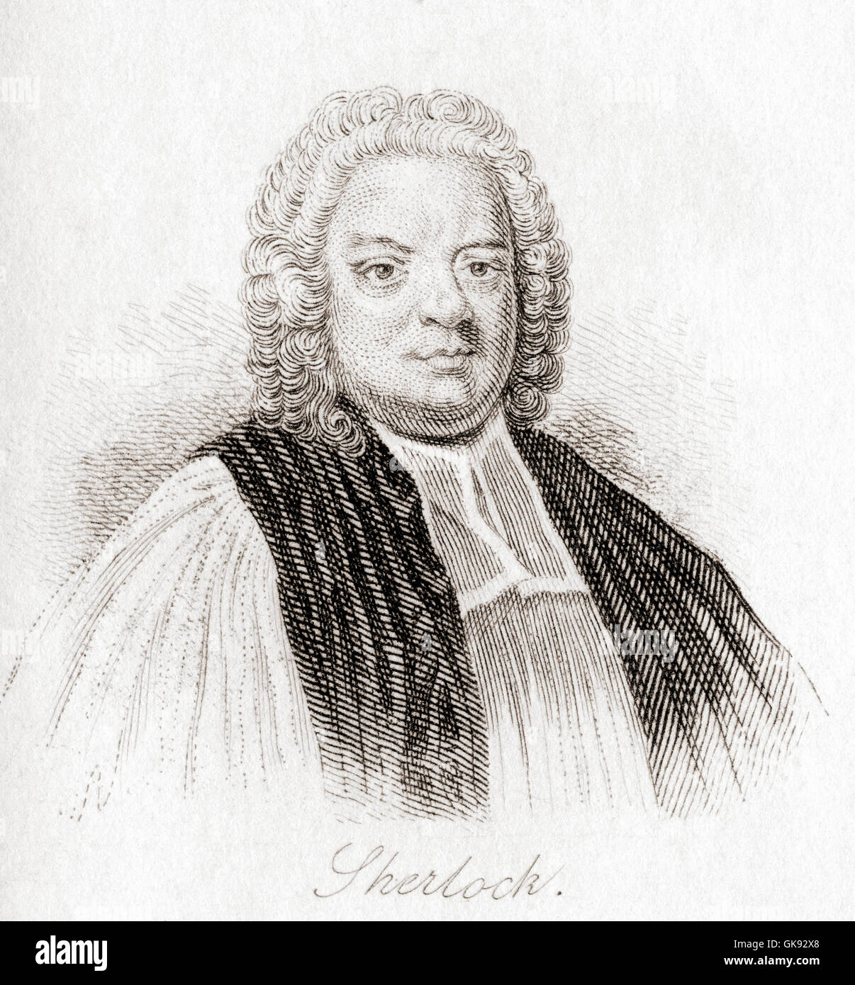 Thomas Sherlock, 1678-1761.  Britische anglikanische Bischof. Stockfoto