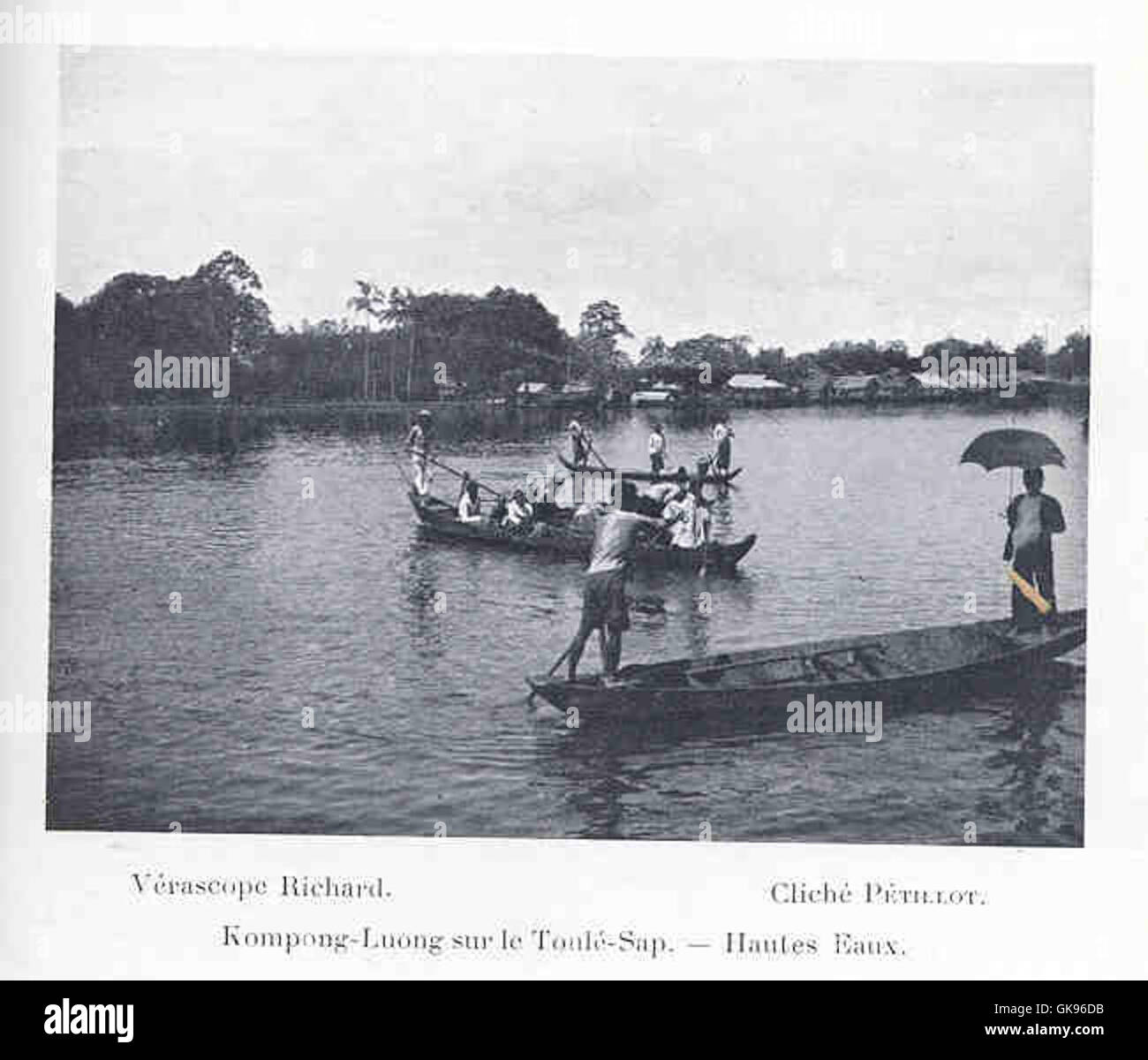 33579 Kompong-Luong Sur le Toule-Sap Stockfoto