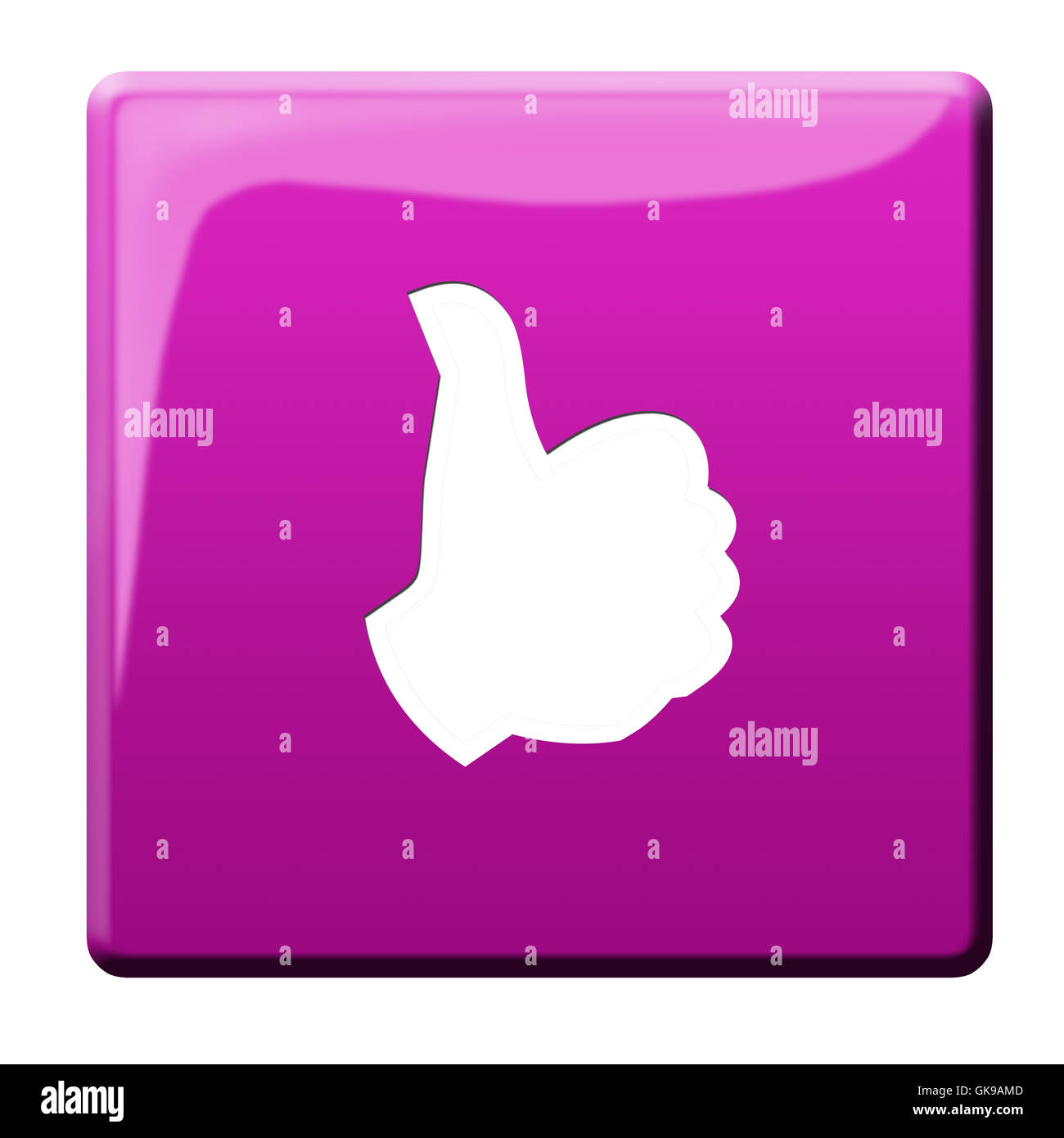 OK Taste positiv Stockfoto