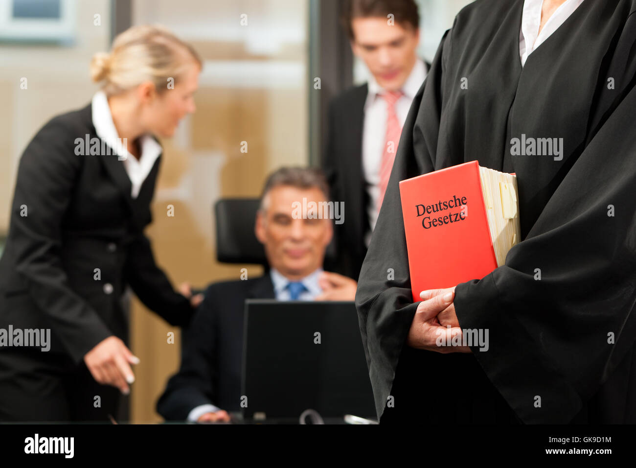 Business - Besprechung in einer Anwaltskanzlei Stockfoto