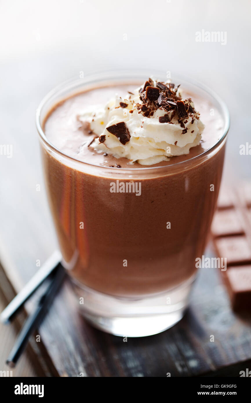Dessert-Milch-Shake Schokolade Stockfoto