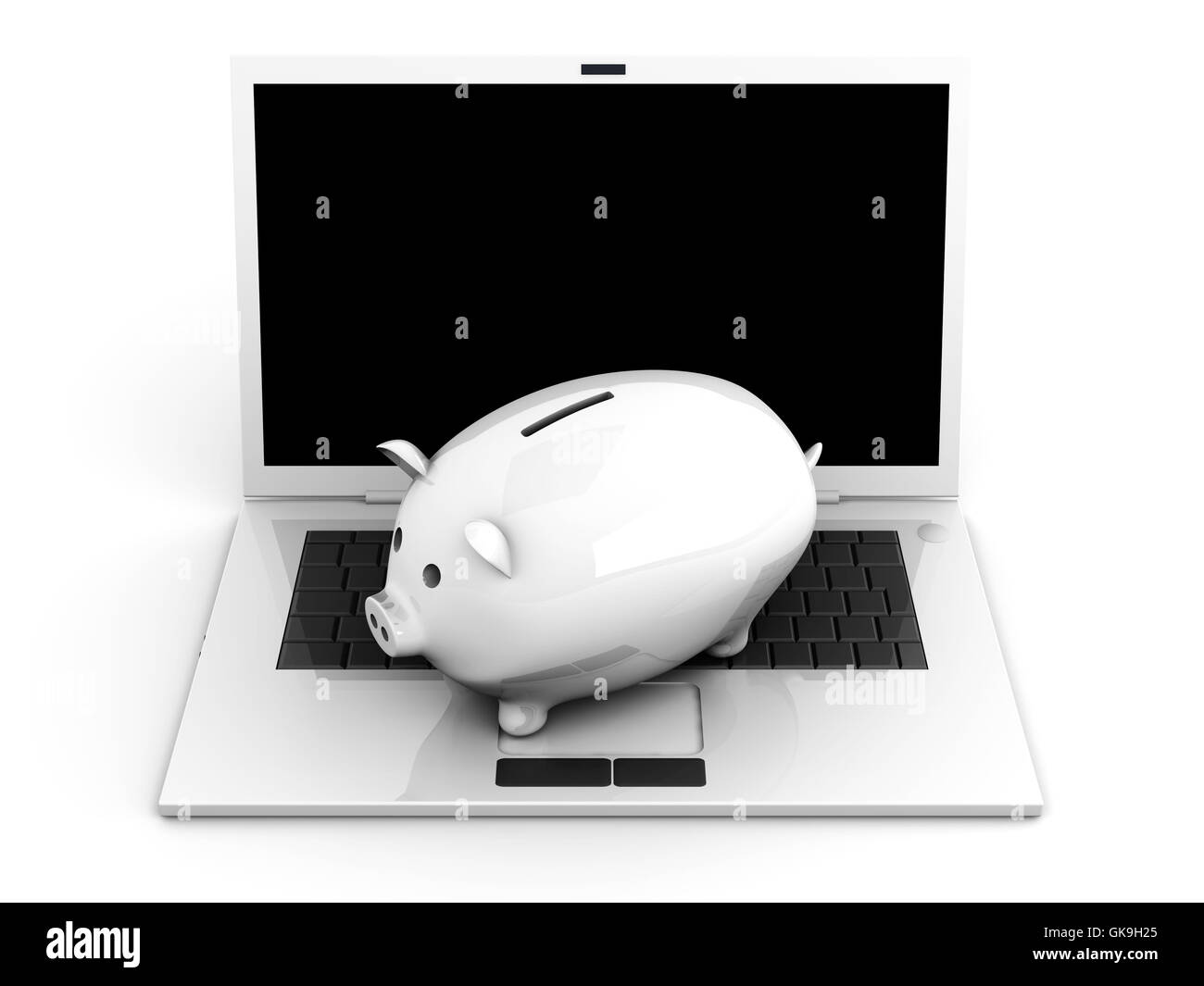 Bank kreditgebende Institution laptop Stockfoto