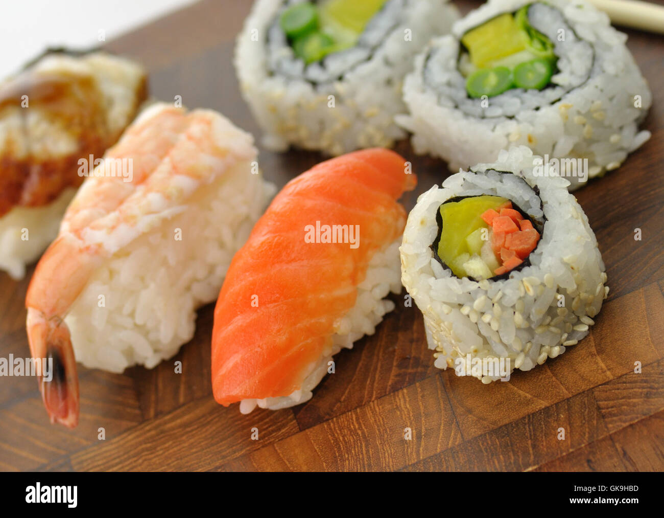 Sushi-Fisch-Vielfalt Stockfoto