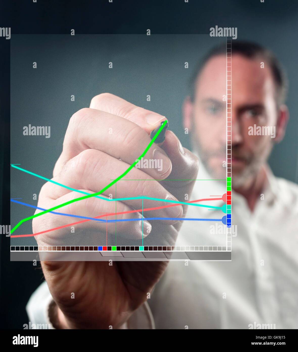 zukünftige Porträt Geschäftsbeziehungen Stockfoto