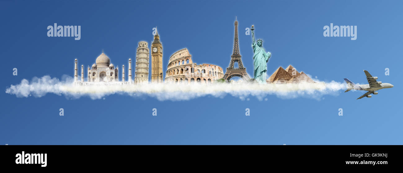 Reisen-Denkmal-Modell Stockfoto