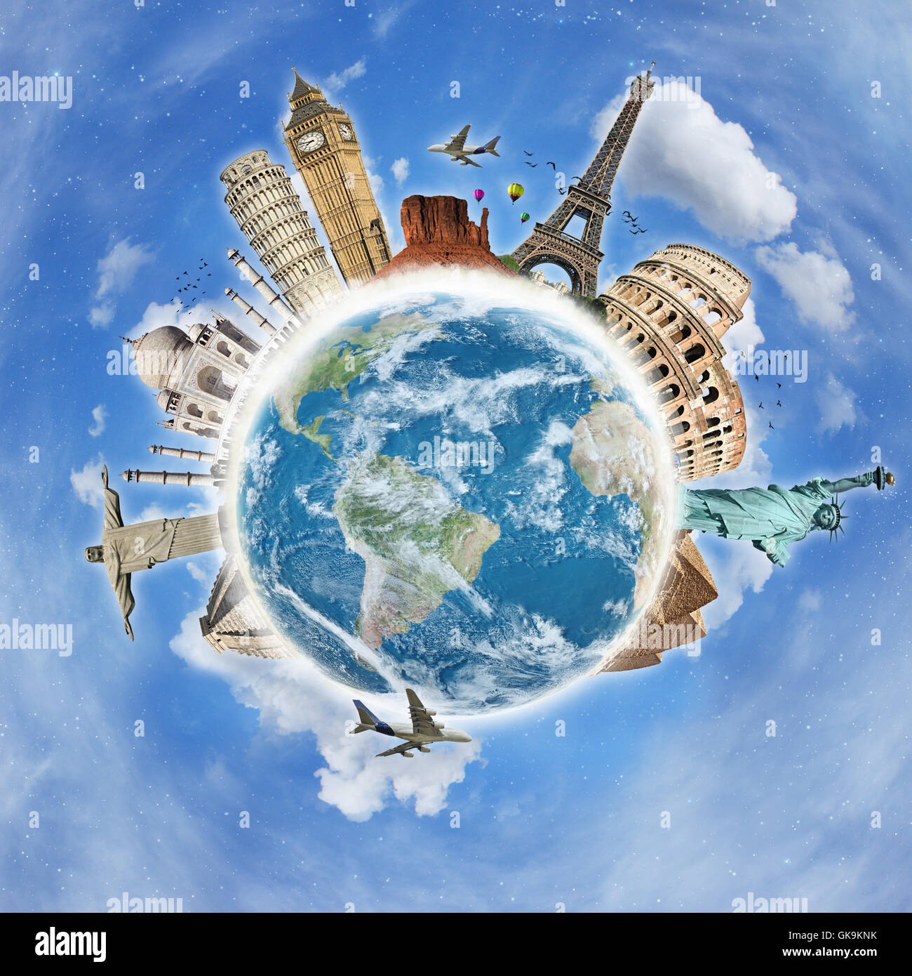 Reisen-Denkmal-Modell Stockfoto