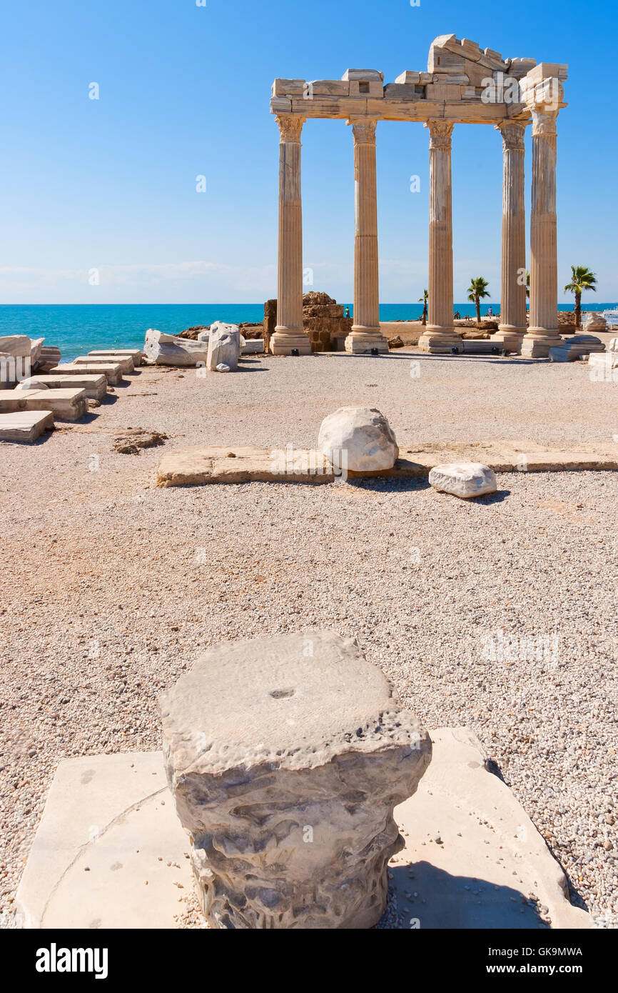 Tempel des Apollo in Side, türkische riviera Stockfoto