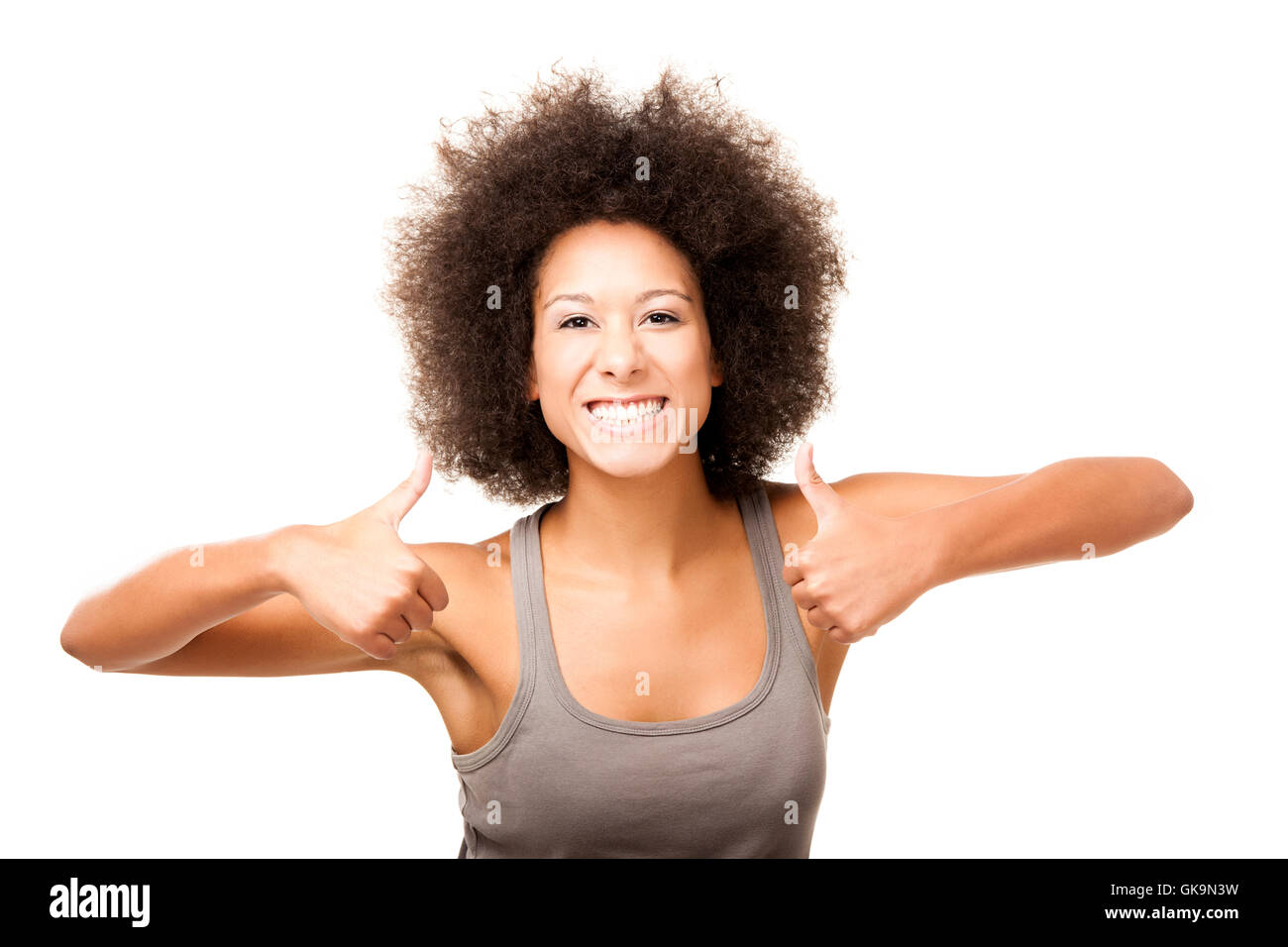 schöne Frau ok Stockfoto