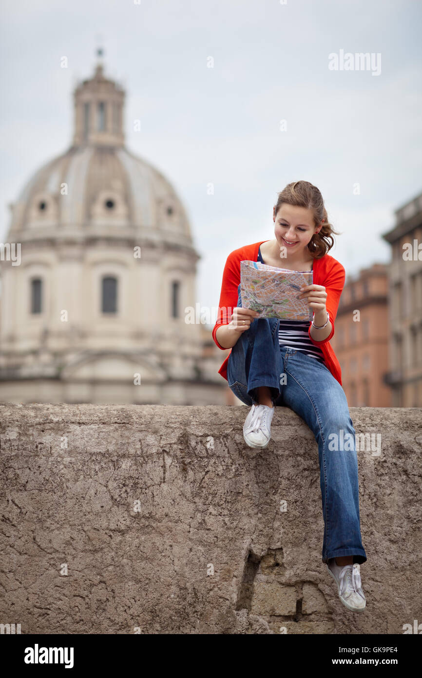 Frau Reise Tourismus Stockfoto