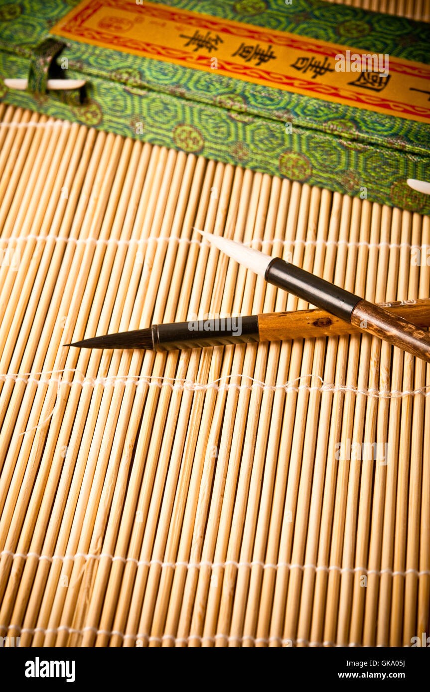 Bürsten für chinesische Kalligraphie Stockfoto