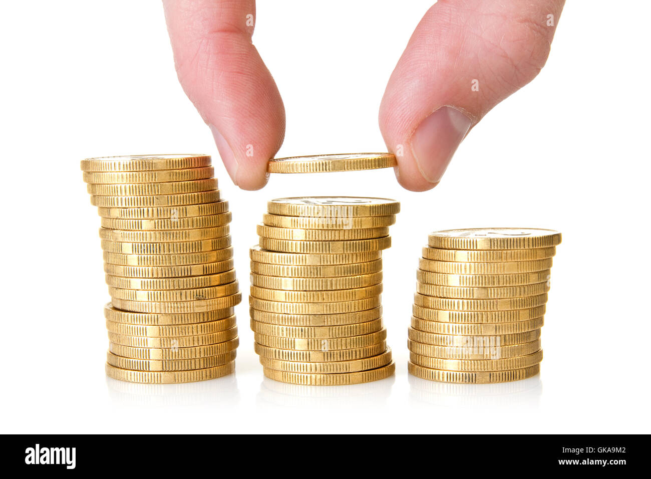 Währung Münze golden Stockfoto