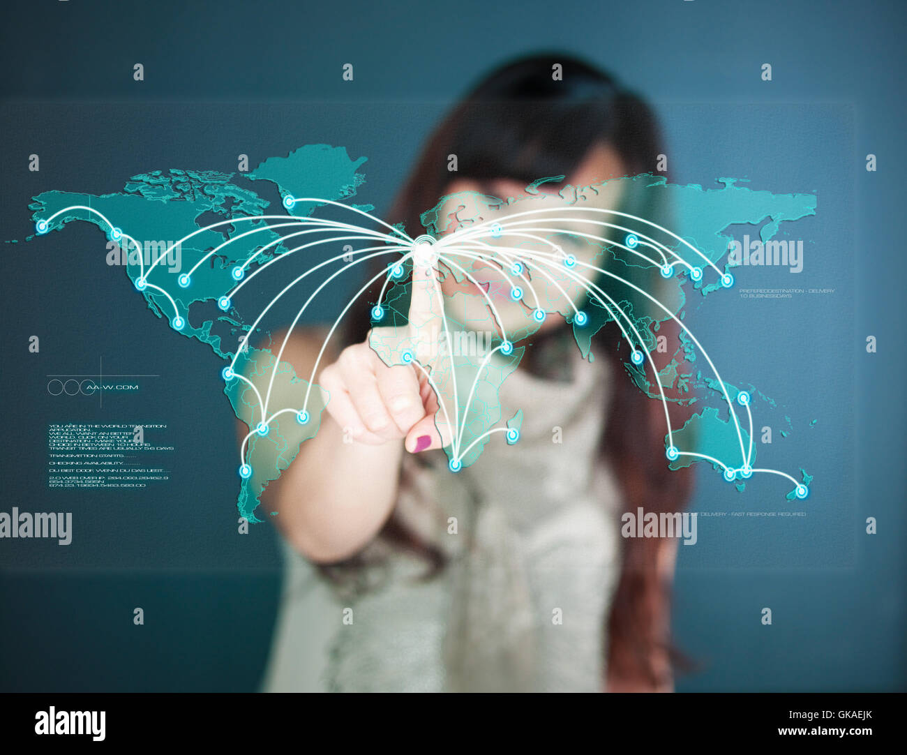 futuristische Geschäft Umgang Stockfoto