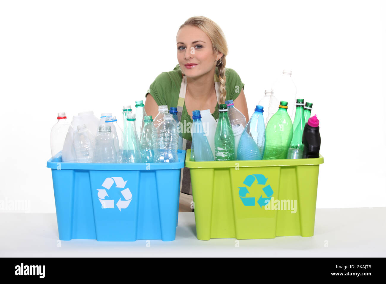 Schließen Sie blaue container Stockfoto