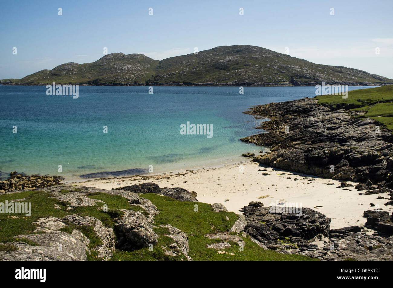 Traumstrände auf Vatersay, eine Insel in den äußeren Hebriden, Schottland Stockfoto