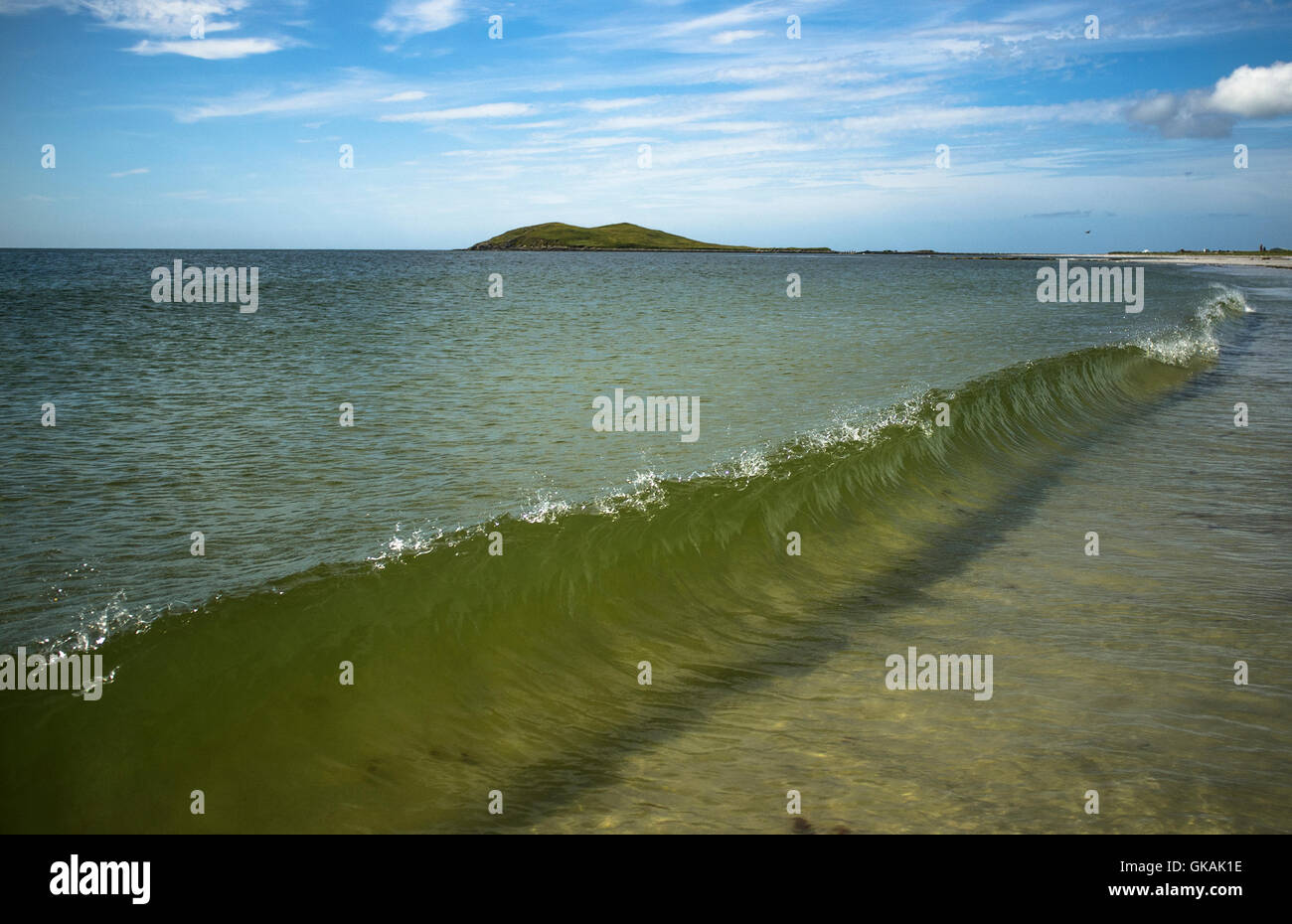 Unberührte leeren Strand an der West Küste von South Uist, äußeren Hebriden Stockfoto