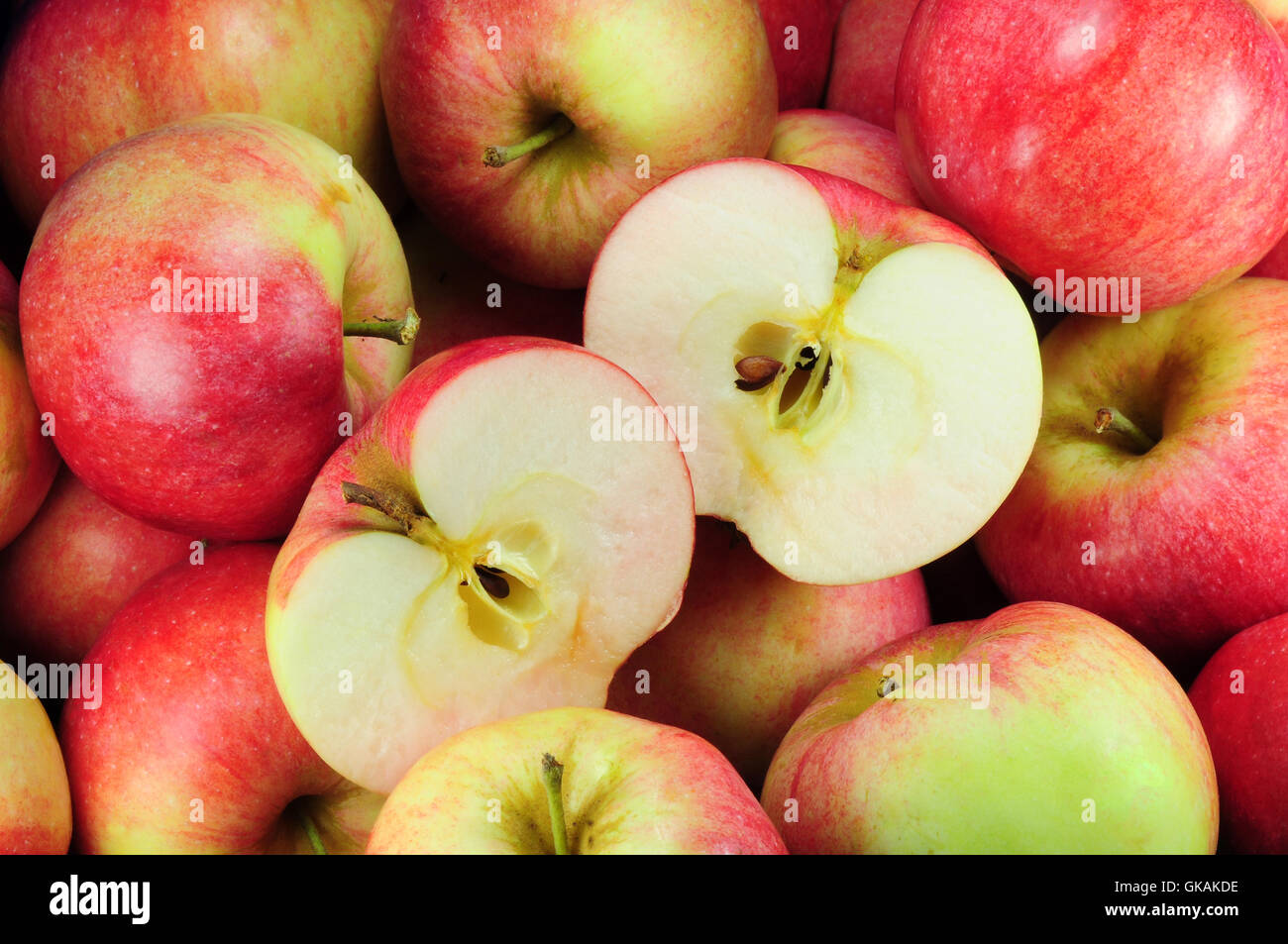 Kernobst Obst Äpfel Stockfoto
