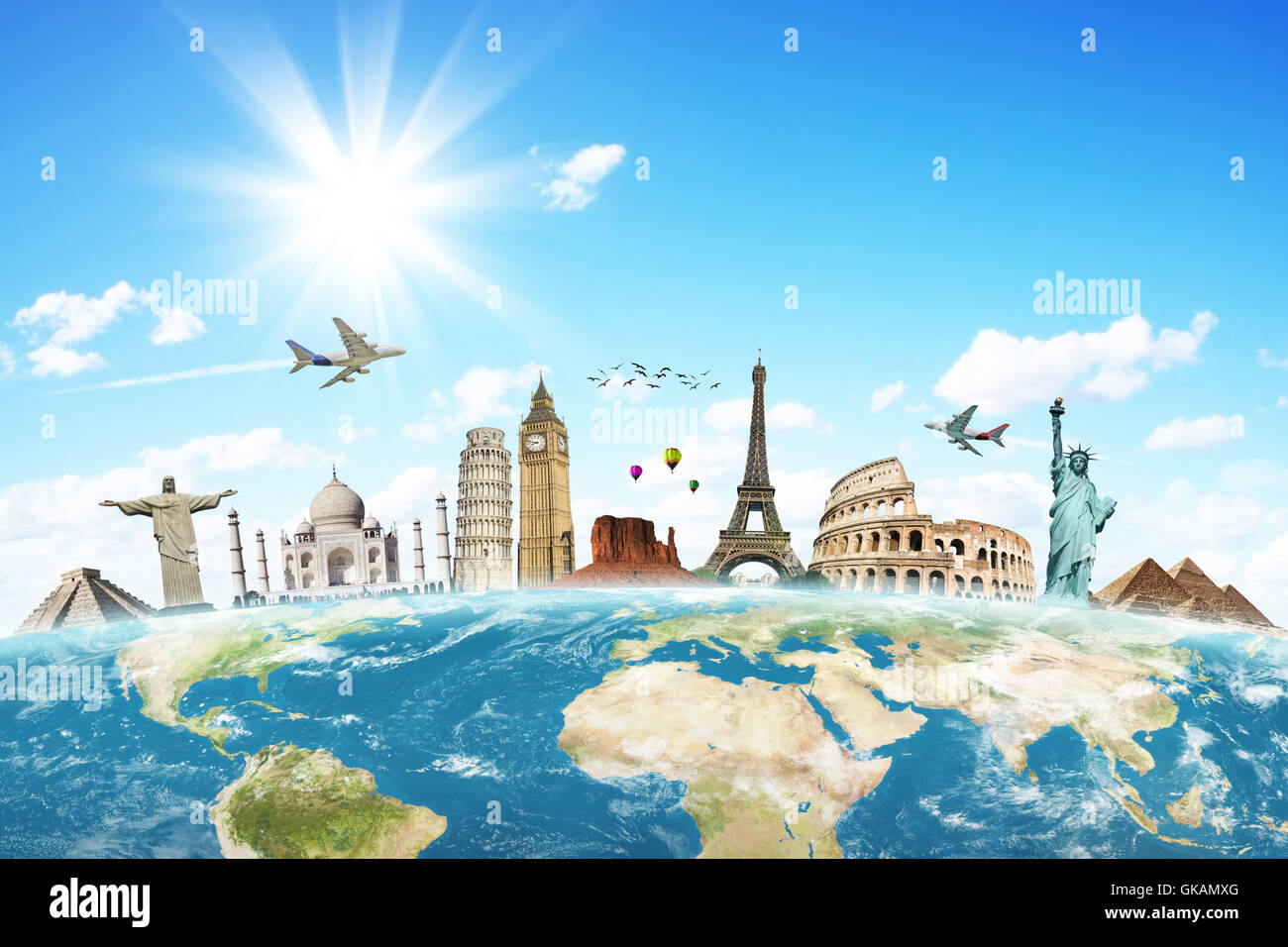 Reisen-Denkmal-Modell Stockfoto